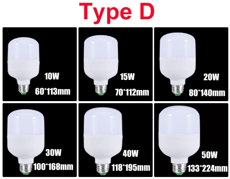 Led Bulb E27 LEDS Lamp 220V UFO Lights Bulb 15/20/30/40/50W Super Bright Garage Light for Home Lighting Table Lamps Kitchen