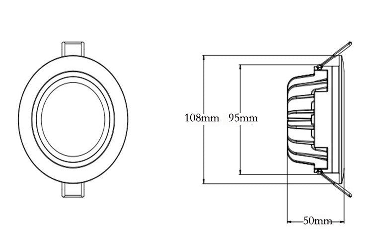 Dimmable COB LED Ceiling down Light round Recessed Led Downlight IP65 Waterproof 5w 7w 9w 12w AC220-265V home decor lighting