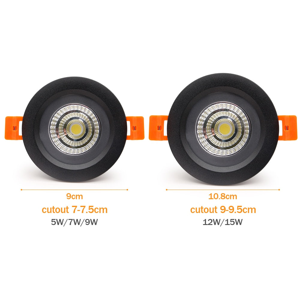 IP65 Led Ceiling Light Waterproof Led Square/Round Down Light 7W 12W 15W AC110V 220V Led Spot Lamp For Indoor Bathroom Bedroom