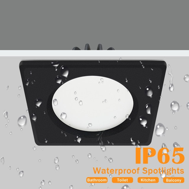 IP65 Led Ceiling Light Waterproof Led Square/Round Down Light 7W 12W 15W AC110V 220V Led Spot Lamp For Indoor Bathroom Bedroom