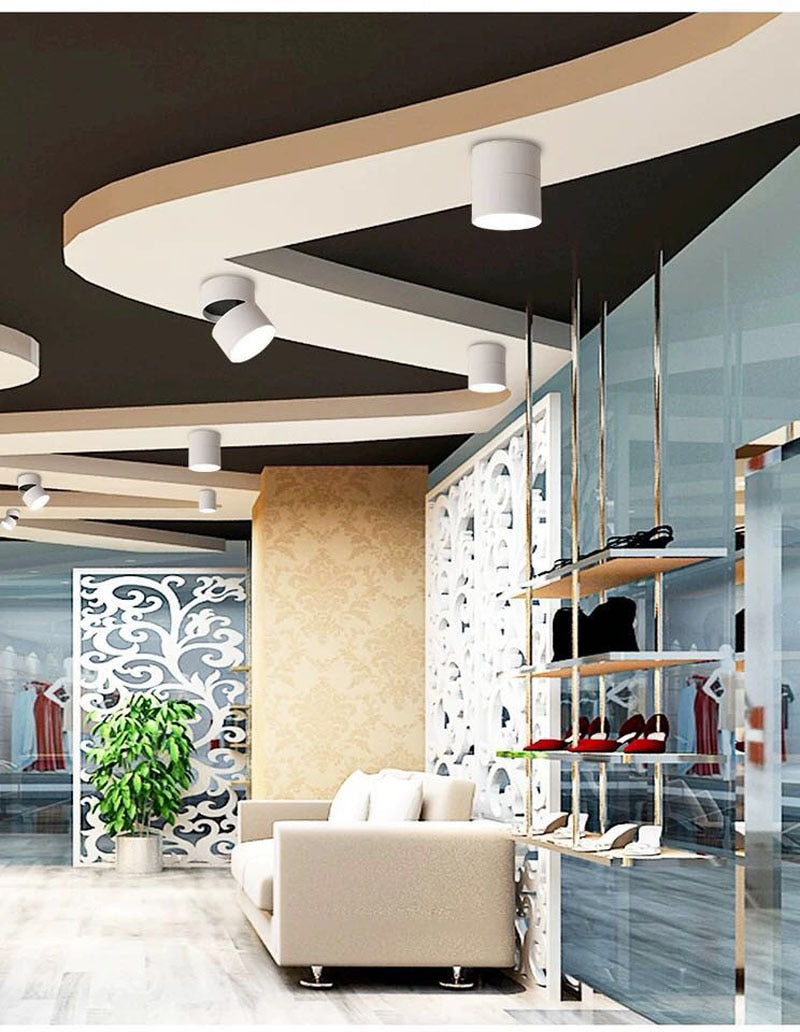 Foldable 360-degree rotating surface mounted LED downlight ceiling light AC85-265V 5W 7W 10W 12W LED ceiling spotlight dimmable