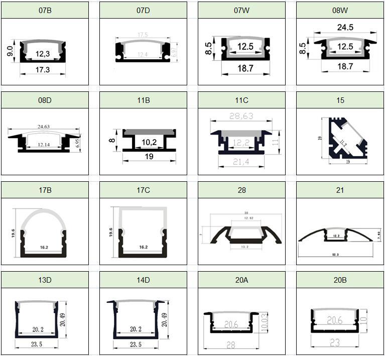 10pcs 2m/pcs aluminum heat sink for led strips led profile aluminum housing led strip aluminum profile model DD60 - LED Lights For Sale : Affordable LED Solutions : Wholesale Prices