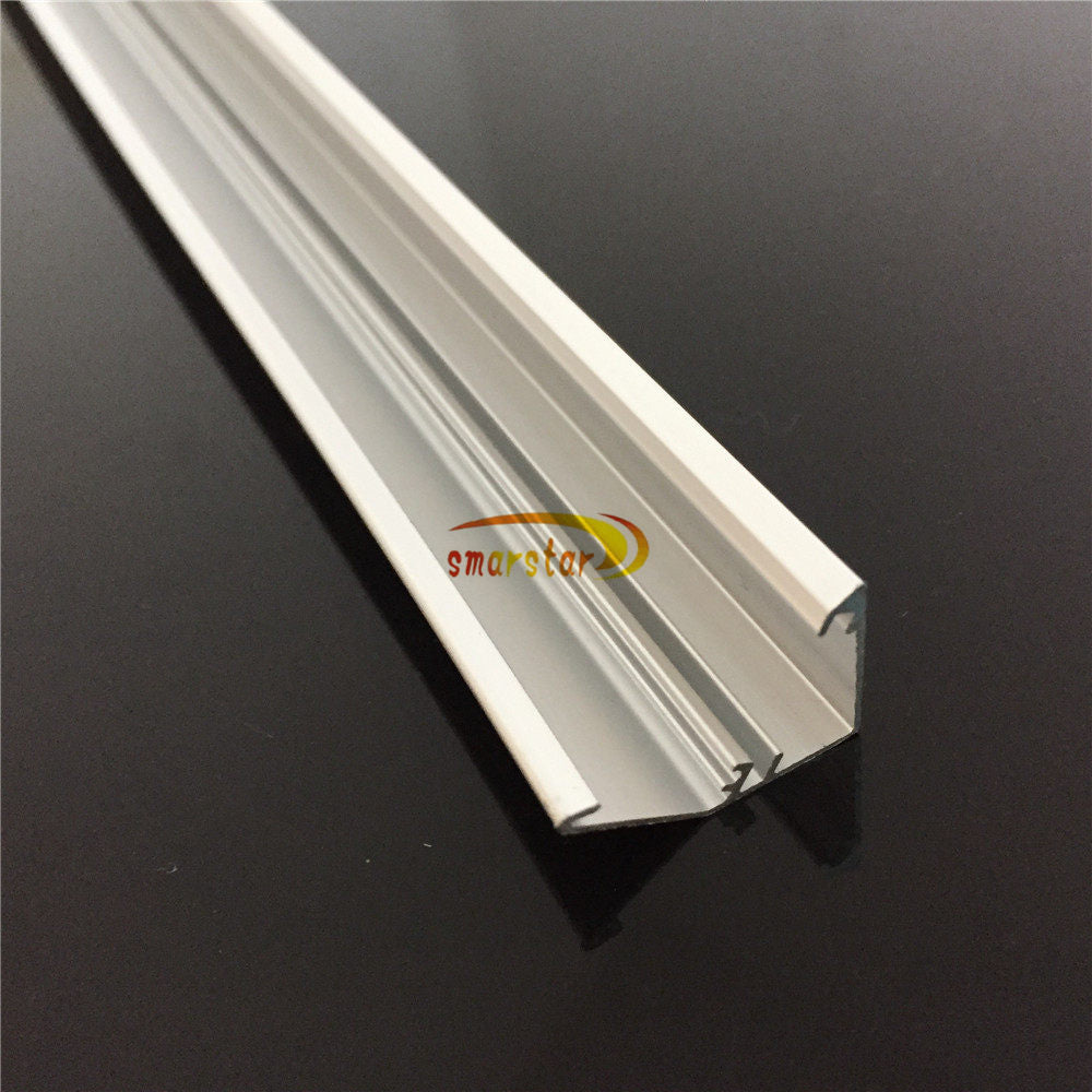Smarstar 100cm V shape corner aluminum profile shell reflective tape 1m channel heat sink for 12mm width hard LED strip light