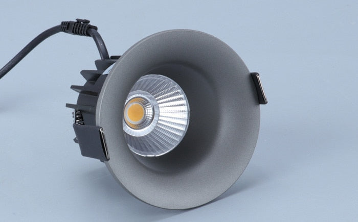 LED Downlight 1pcs Round Arc Dimmable Embedded Anti-glare Led COB Ceiling Recessed downlight 7w 12w LED wall wash light Hotel Villa Lighting