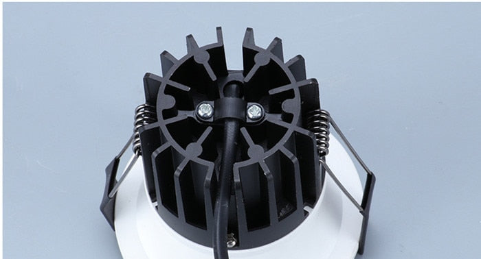 LED Downlight 1pcs Round Arc Dimmable Embedded Anti-glare Led COB Ceiling Recessed downlight 7w 12w LED wall wash light Hotel Villa Lighting