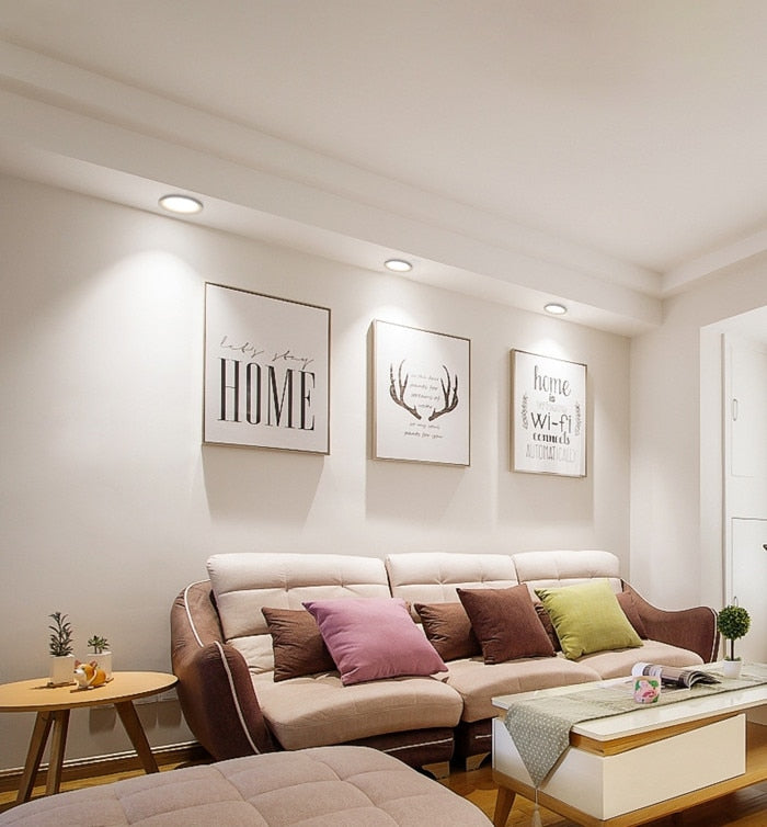 LED Downlight 1pcs Round Arc Dimmable Embedded Anti-glare Led COB Ceiling Recessed downlight 7w 12w LED wall wash light Hotel Villa Lighting