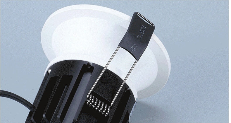 Super Bright Recessed LED Downlight COB Dimmable 7W 9W 12W LED Ceiling Spot Lights AC110-220V LED Ceiling Lamp with 3 colors