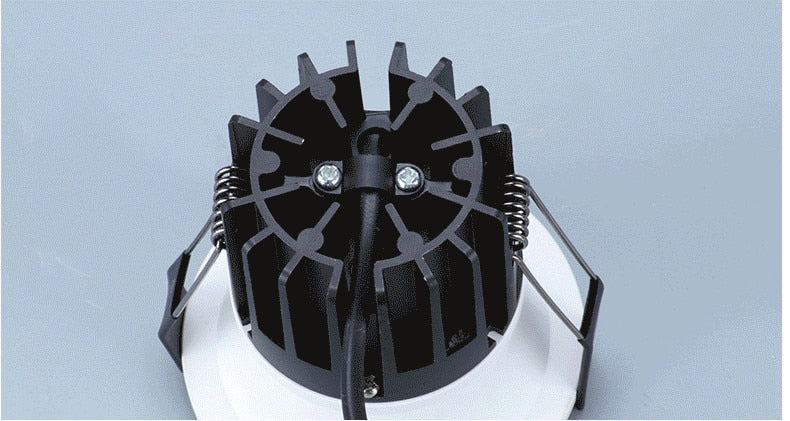 Super Bright Recessed LED Downlight COB Dimmable 7W 9W 12W LED Ceiling Spot Lights AC110-220V LED Ceiling Lamp with 3 colors