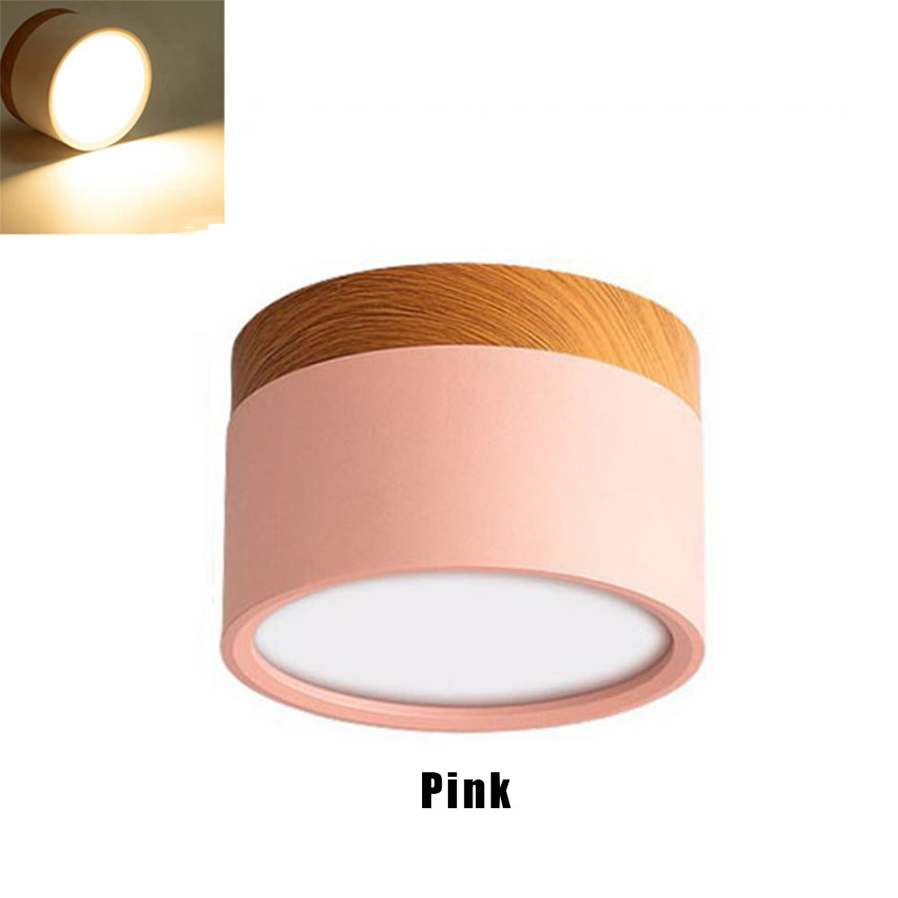 LED Downlight 7W/15W LED Ceiling Light Macaron Style Modern Colour Led Ceiling Lights Home Lighting Lamps Fixtures Lampshade D30