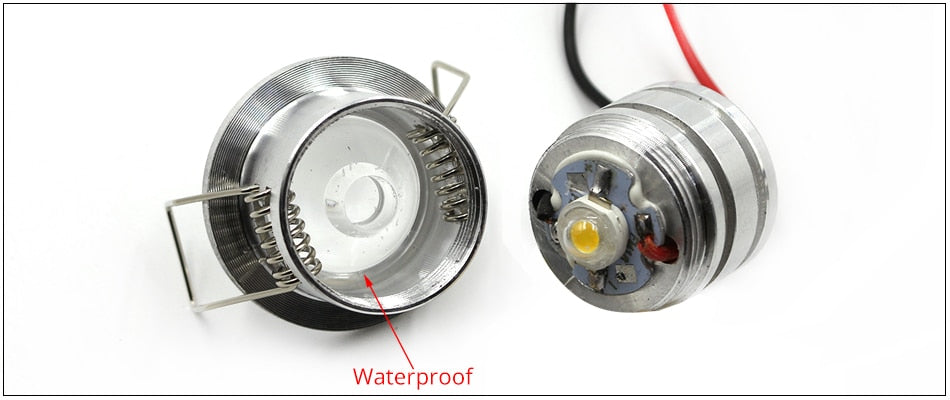 IP44 Waterproof Mini 3W Spot LED Downlight Silvery 110V-220V Bathroom Ceiling Recessed 27mm Outdoor Proof Balcony Lamp