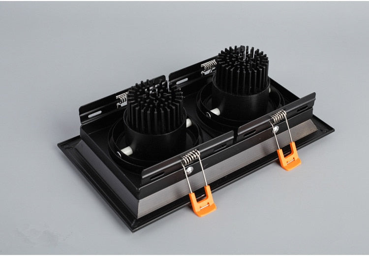 Black Super Bright Recessed square LED Dimmable Downlight COB 10w 20W 30w LED Spot light LED decoration Ceiling Lamp