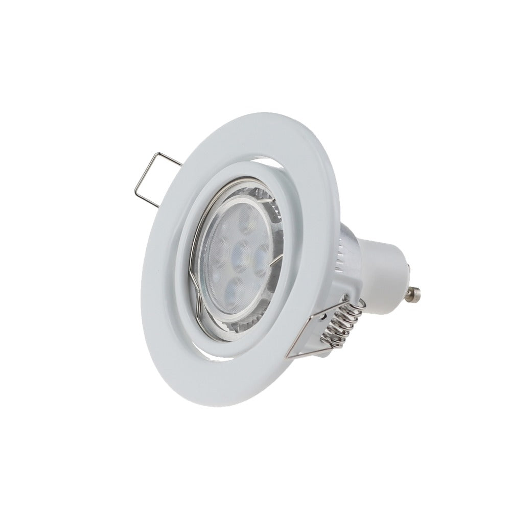 White Round GU10 Surface Mounting Aluminum Frame For Led Fixtures Downlight MR16 Fitting Mounting Ceiling Spot Lights Frame