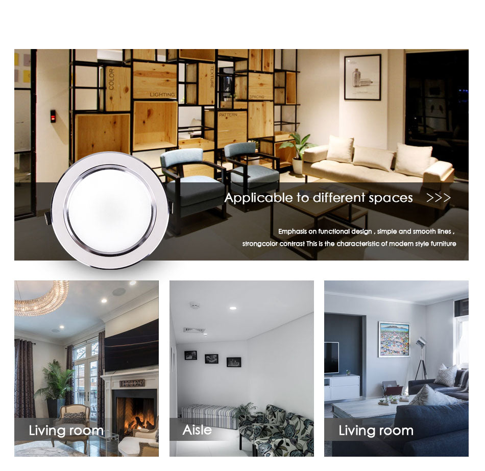 LED Downlight 3W 5W 7W 9W 12W 15W Round Recessed Lamp 220V 230V 240V 110V Home Decor Bedroom Kitchen Indoor Spot Lighting