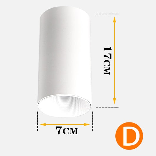 LED Downlights Surface Mounted Tube Ceiling Lamp 7W 12W COB Spotlight Downlighters 110V 220V Light Fixtures