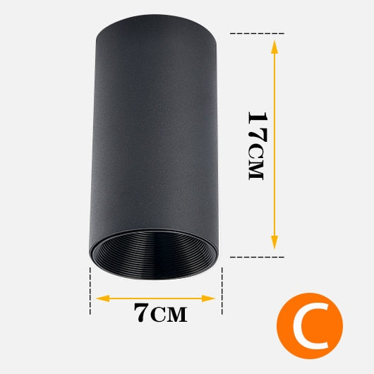 LED Downlights Surface Mounted Tube Ceiling Lamp 7W 12W COB Spotlight Downlighters 110V 220V Light Fixtures