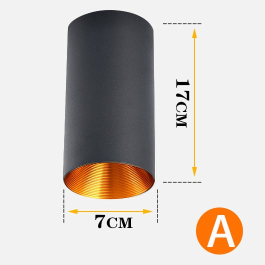 LED Downlights Surface Mounted Tube Ceiling Lamp 7W 12W COB Spotlight Downlighters 110V 220V Light Fixtures