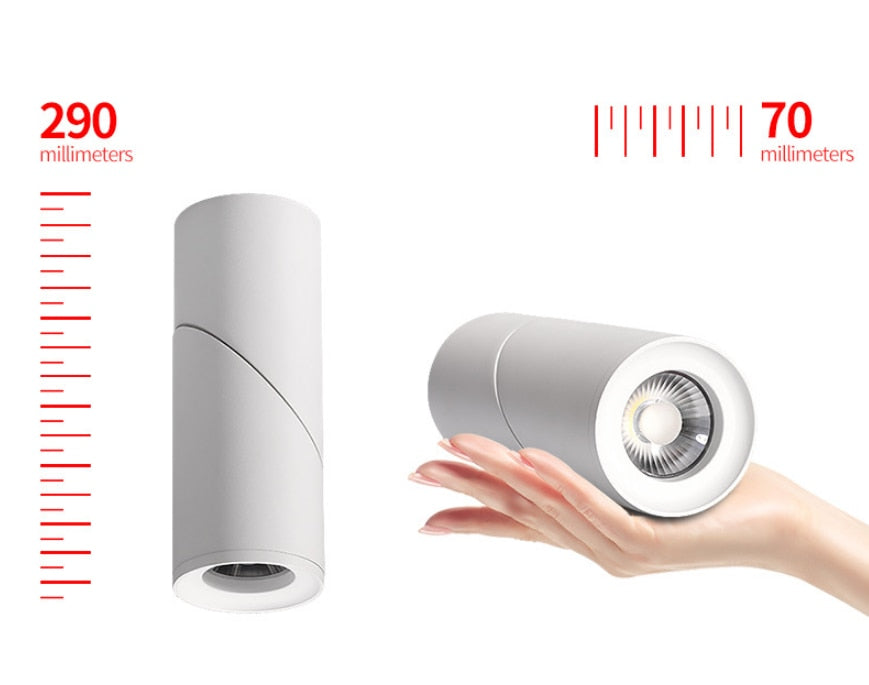 Dimmable Rotating LED Downlights 10W/15W/20W COB LED Ceiling Spot Lights AC110-220V LED Wall Lamp Warm Cold White Indoor Lighting