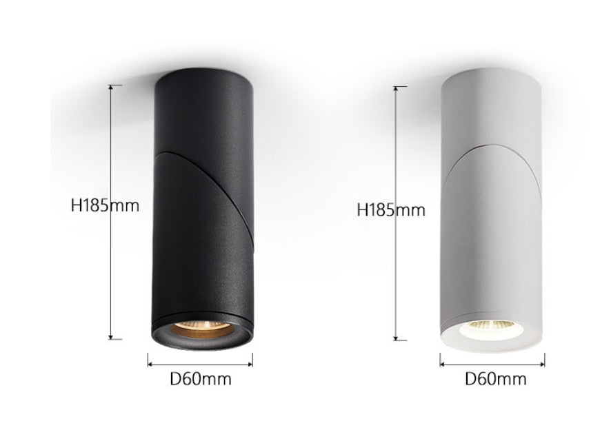 Dimmable Rotating LED Downlights 10W/15W/20W COB LED Ceiling Spot Lights AC110-220V LED Wall Lamp Warm Cold White Indoor Lighting