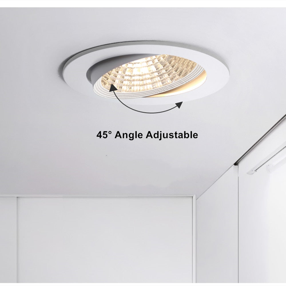 DBF Classic Round White Dimmable LED Recessed Downlight 5W 7W 9W 12W with AC 110V 220V Driver Ceiling Spot Lights Bedroom Shop