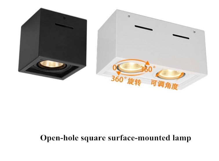 1pcs white Black High quality Surface Mounted adjustment LED COB dimmable Downlights ac85-265V 10W 20W LED Ceiling Lamp Spot