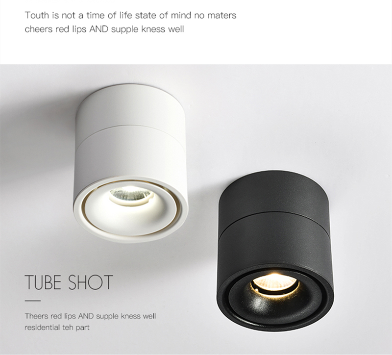 LED downlight ceiling spotlight 7w 12w 15w ceiling light for kitchen, living room, bathroom surface installation