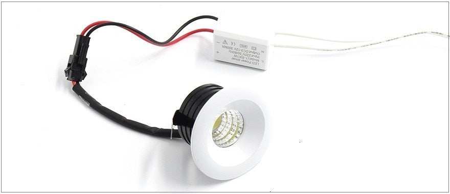 LEDIARY LED Mini COB Downlights Aluminum 100-240V 3W 270lm Cabinet Lamp Recessed Ceiling Spot Lamp Round Square 38mm Cut Hole