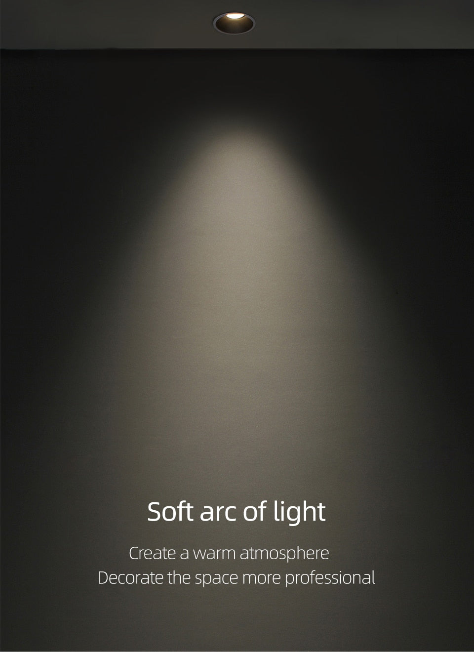 Aisilan LED Recessed spot light Narrow Border Downlight living room spotlight 7.5CM open hole downlight minimalist bedroom light