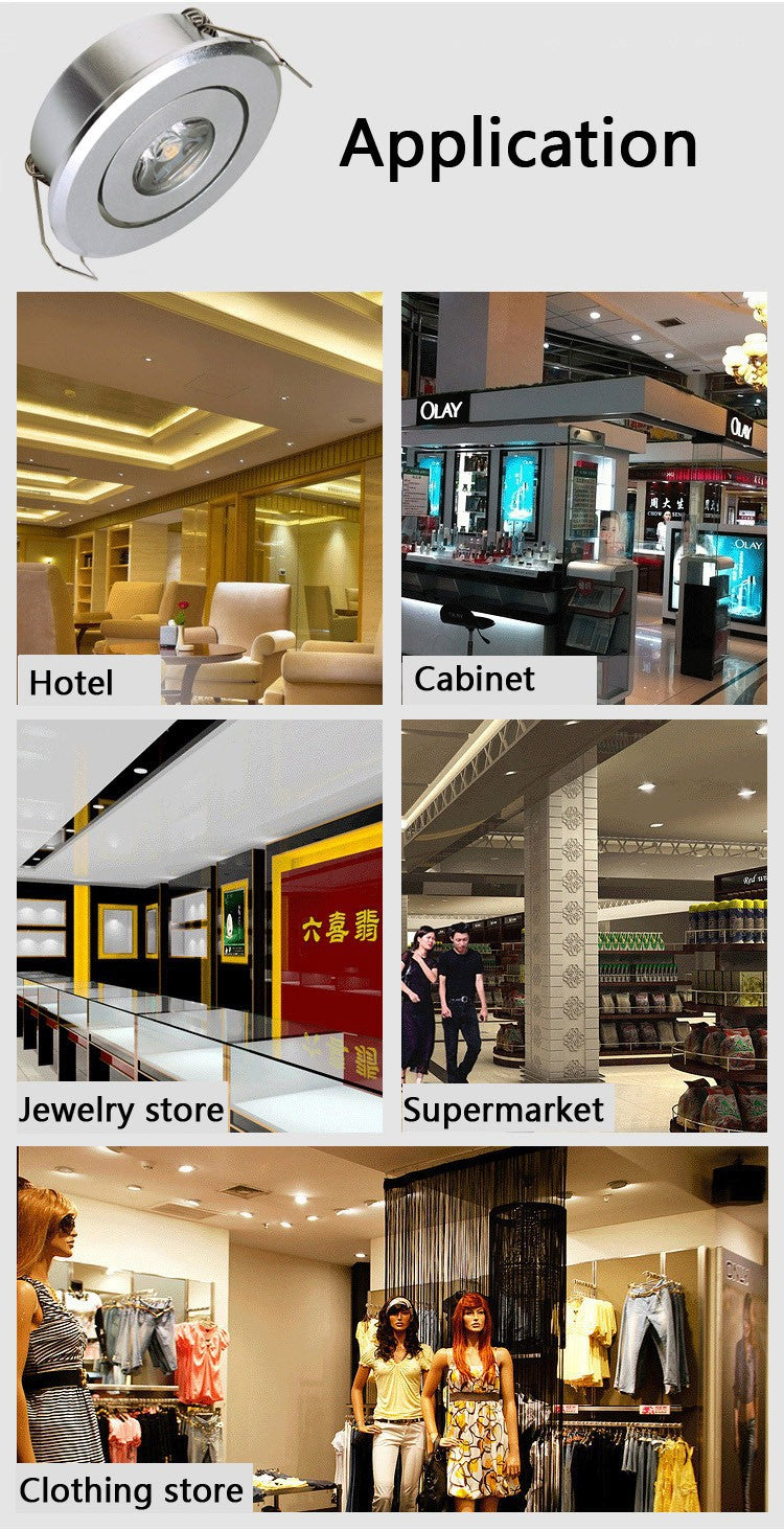 LED Downlight 10pcs/lot 3W Mini led cabinet light AC85-265V mini led spot downlight include led drive CE ROHS ceiling lamp mini light