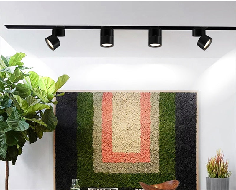 Dimmable and rotatable ceiling light 7W/12W/15W AC85V-285V LED surface mounted downlight astigmatism track light