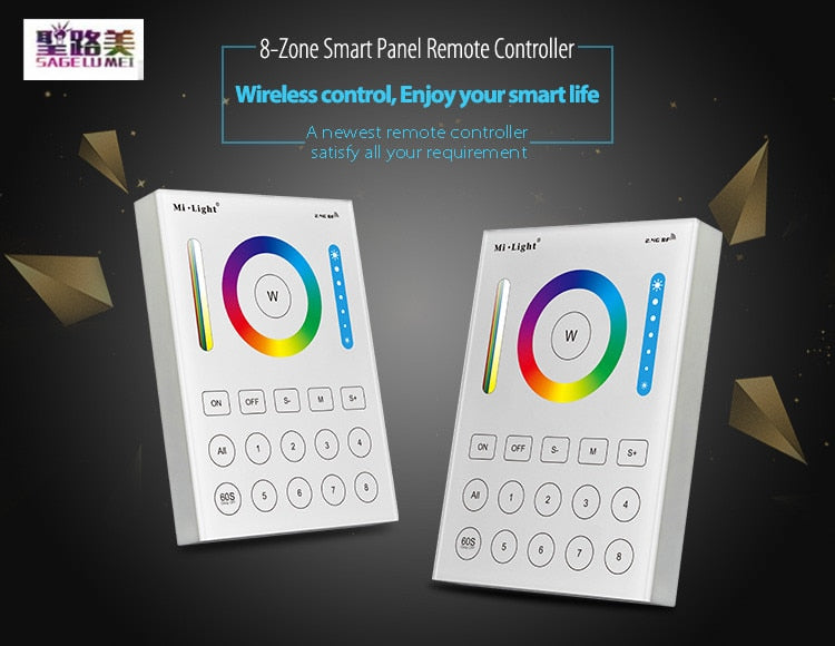 Milight 2.4G wireless remote panel control 9W RGB+CCT Square LED Downlight AC100~240V 50/60Hz use with smartphone APP wifi