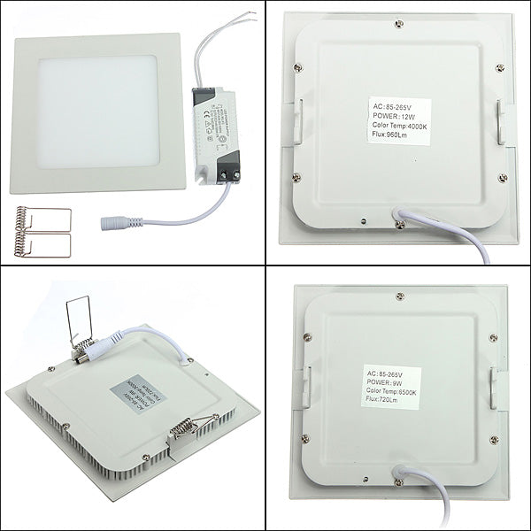 Ultra thin design 25W LED ceiling recessed grid downlight / square panel light 225mm