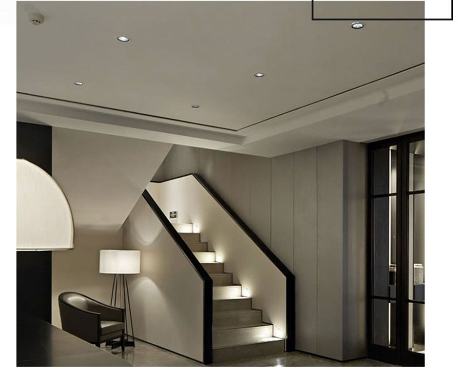 Ultra Bright Round black LED Downlight 3W 5W 7W 9W 12W 15W Aluminum AC110V 220V LED Down Light Red blue green Recessed Spot