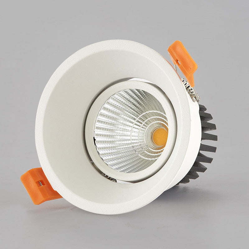 Dimmable LED Downlight 7W 10W 15W 18W 85-265V COB LED DownLights Dimmable COB Spot Recessed Down light Light Bulb white body