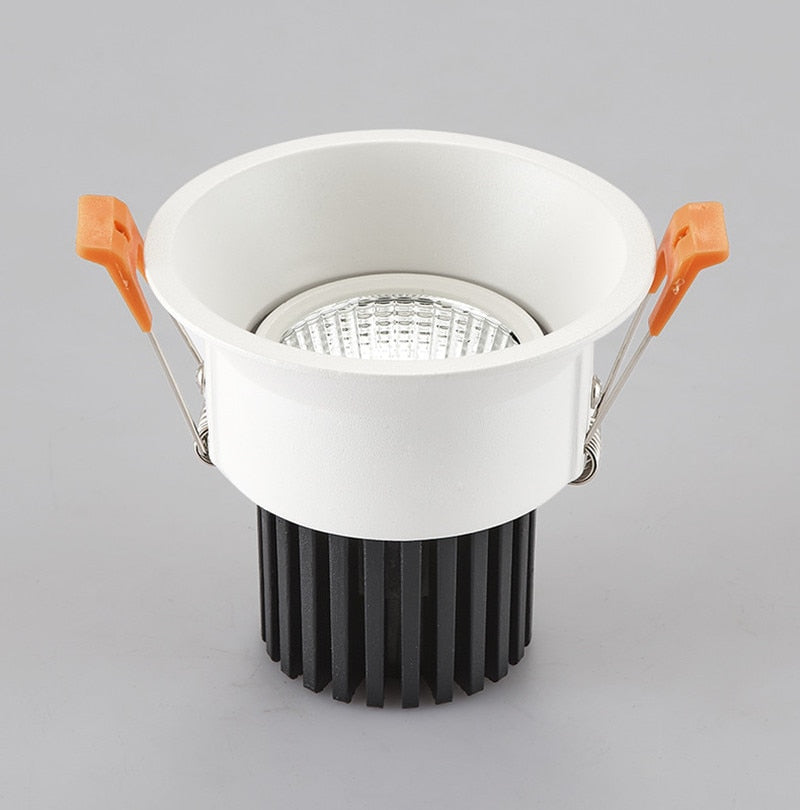 Dimmable LED Downlight 7W 10W 15W 18W 85-265V COB LED DownLights Dimmable COB Spot Recessed Down light Light Bulb white body