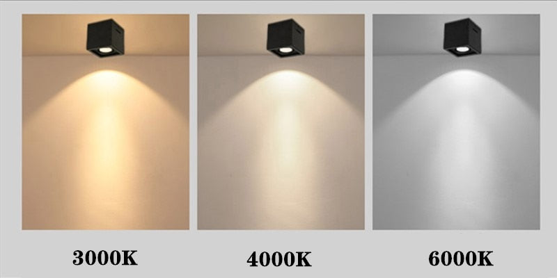 White Black High quality Surface Mounted adjustment LED COB dimmable Downlights 10W 15W 20W 30W LED Ceiling Lamp Spot