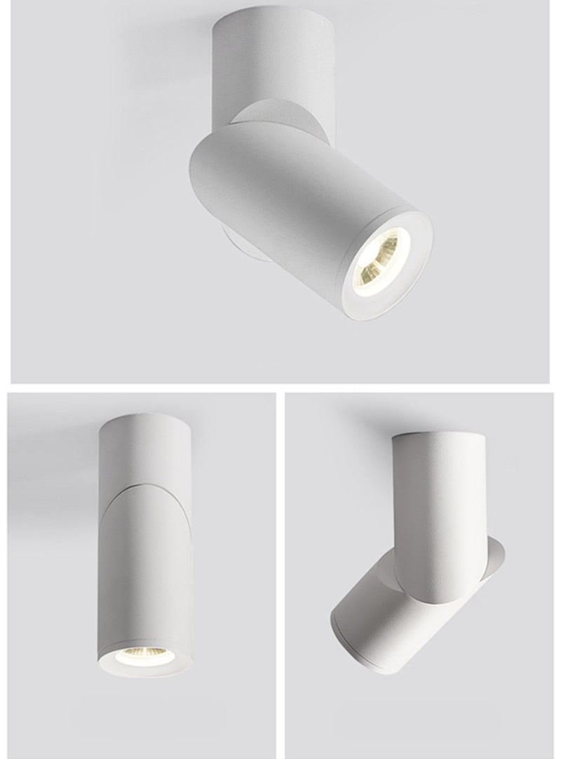 Dimmable Rotating LED Downlights 10W 15W 20W COB LED Ceiling Spot Lights AC110-220V LED Warm Cold White Indoor Lighting