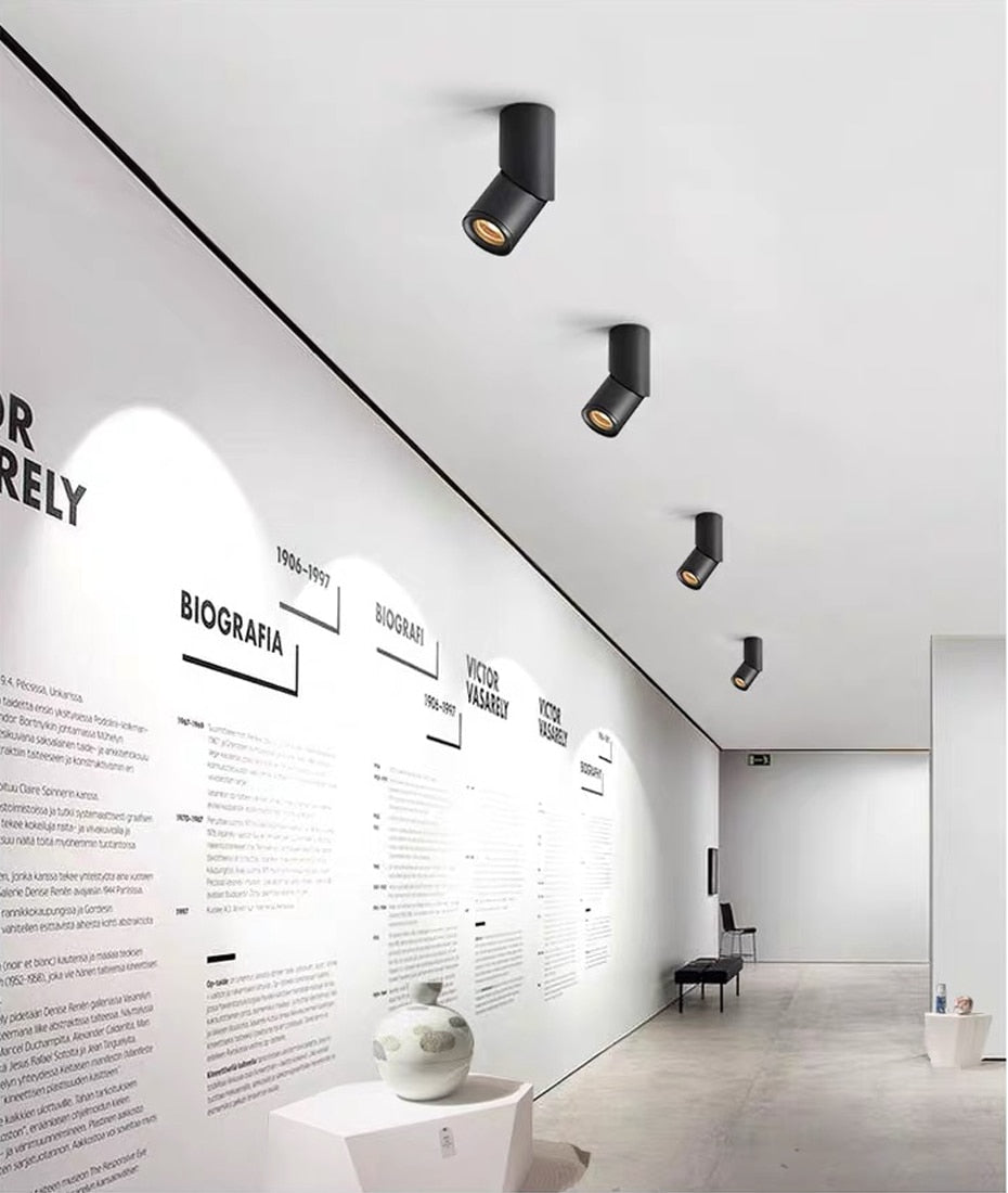 LED Ceiling Spotlight Surface Mounted Downlight 5W 7W 12W White/Black for Living Home Commercial Lighting New Design