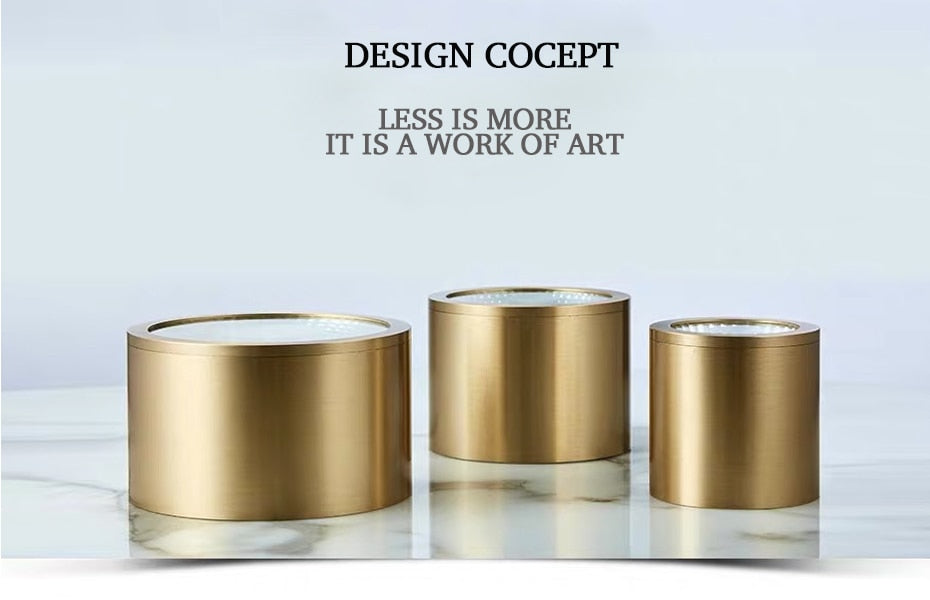 Copper Surface Mounted Ceiling Downlight 7W LED Ceiling Spot Light for Living Room Bedroom Corridor Spot Light Home Fixture