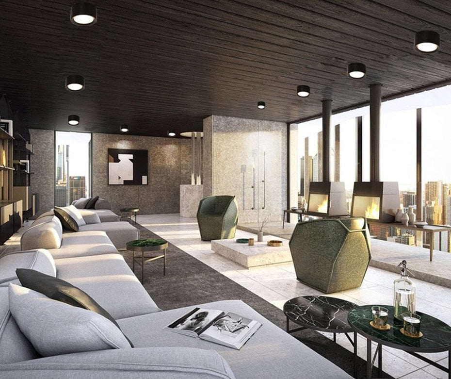 Surface Mounted LED Downlight 5W 7W 9W 12W 15W Ceiling Lamps Ultra Thin Driverless COB led spot light 85-240V Ceiling Lighting