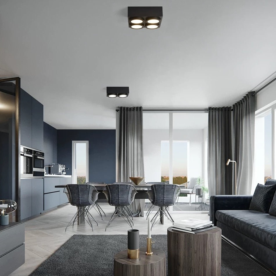 Square LED Wall Mounted Downlight COB Spot light Ceiling Lamp Surface Mounted Downlight decoration Ceiling Lamp 220V