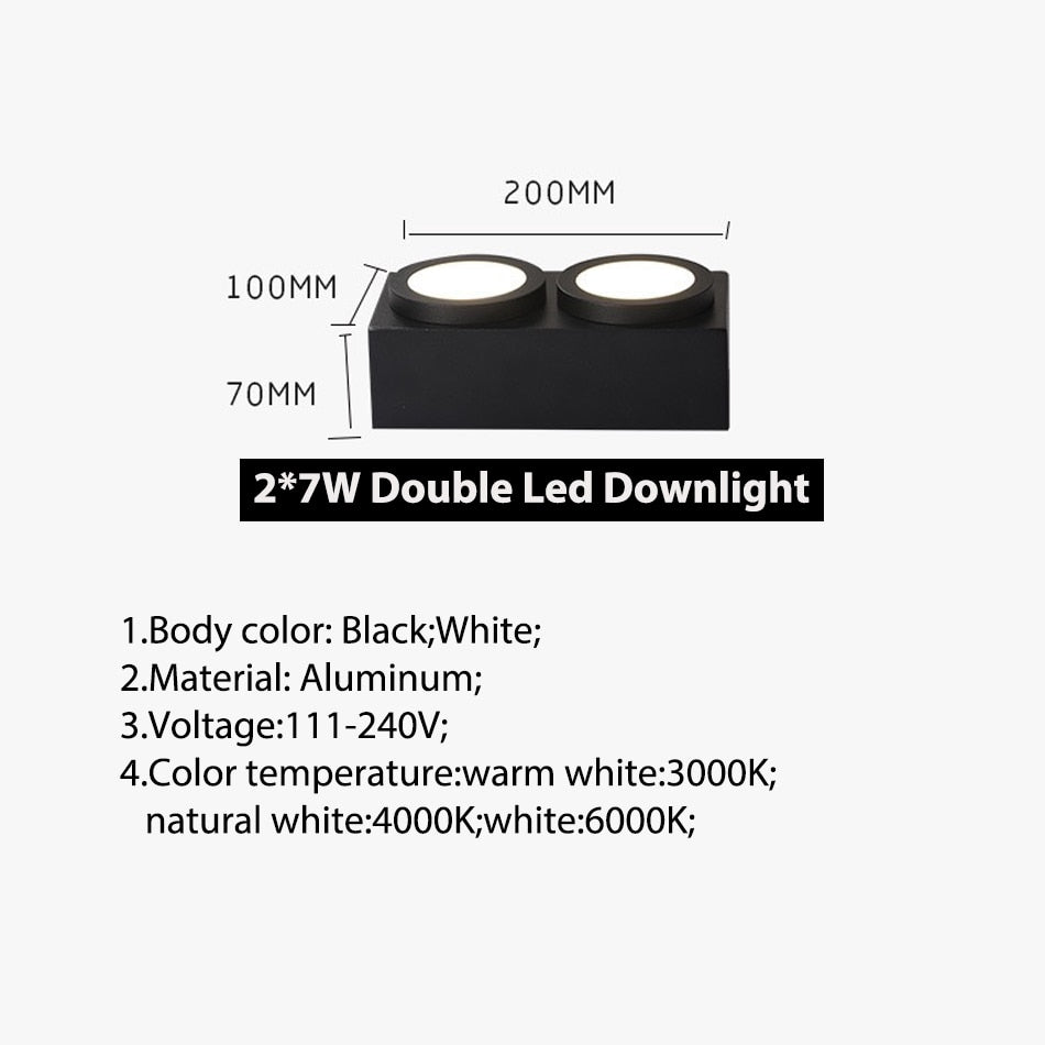 Square LED Wall Mounted Downlight COB Spot light Ceiling Lamp Surface Mounted Downlight decoration Ceiling Lamp 220V