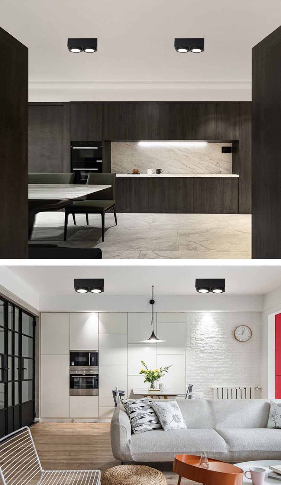 Square LED Wall Mounted Downlight COB Spot light Ceiling Lamp Surface Mounted Downlight decoration Ceiling Lamp 220V