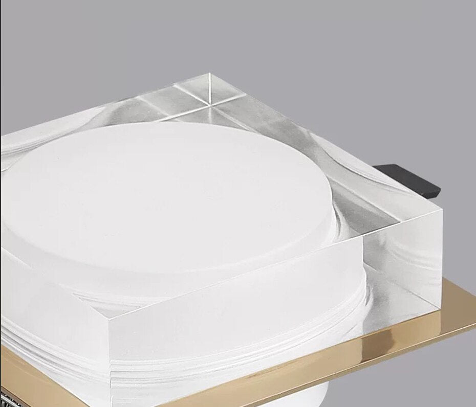 New Square Dimming LED Crystal Downlight LED Ceiling Spot Light Gold/Chrome recessed lamp kitchen Lighting for home decoration