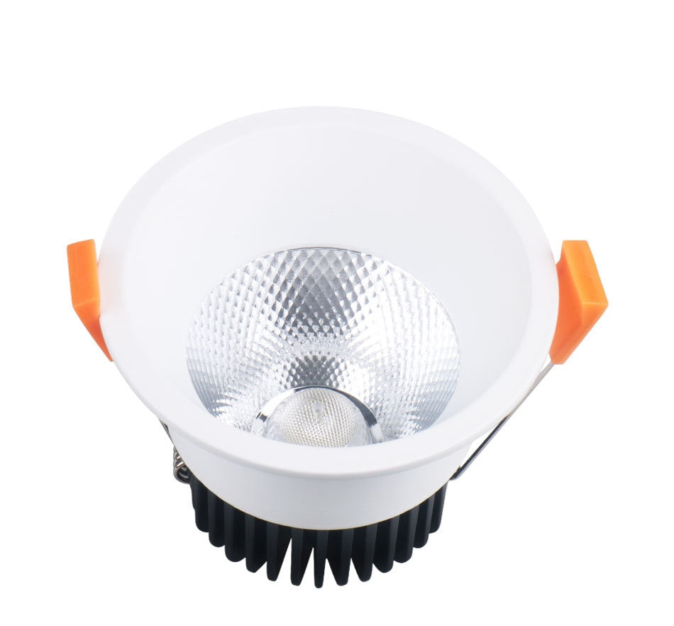 White Ceiling LED Recessed Downlight 7W 12W 18W Dimmable Spot Down Light Aluminum AC Kitchen Lamp COB Foyer Lighting Round Lamp