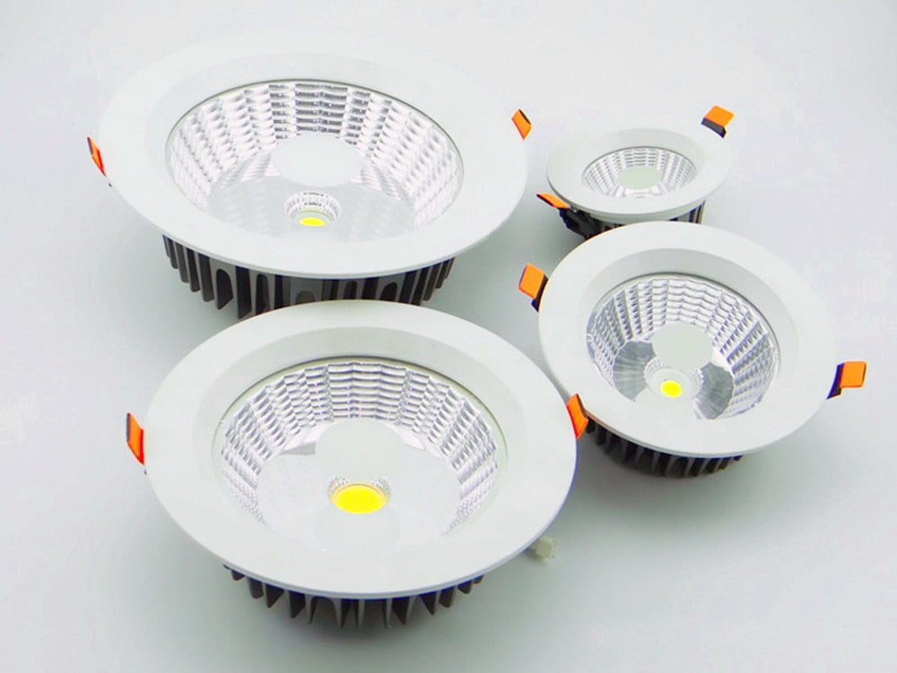 Downlight LED 7W 12W 20W 30W 40W 85-265V Dimmable LED Recessed COB Ceiling Down Lights Bathroom Kitchen Spot Lighting