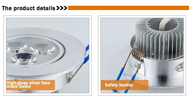 Led Downlight Foco Empotrable 9W Led Ceiling Lamp Faretto Incasso Lampara Techo Plafoniera Spot light Recessed 220V Led Lamp z86