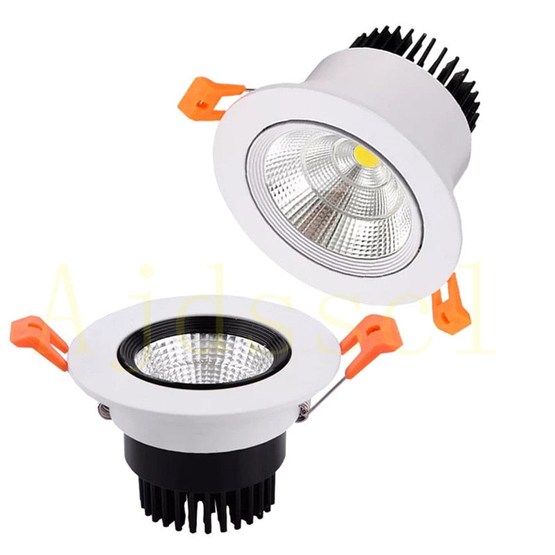 Downlight LED Dimmable Lamp 3w 5w 7W 12w 15w 20w 30w 40w Cob Led Spot 220V/110V Ceiling Recessed round panel light