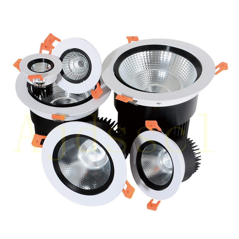 Downlight LED Dimmable Lamp 3w 5w 7W 12w 15w 20w 30w 40w Cob Led Spot 220V/110V Ceiling Recessed round panel light