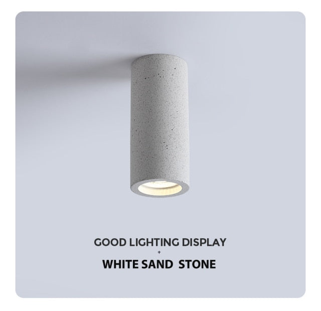 Industrial Style Cement Spotlight Bedside Hanging Wire GU10 Foyer Restaurant Coffee Decoration Downlight Retro Spotlights