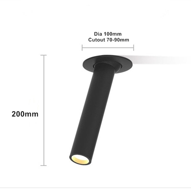 DBF Nordic Anti-Glare Recessed Downlight 12W Black/White Housing 360 Angle Rotatable 3000K/4000K/6000K LED Ceiling Spot Light